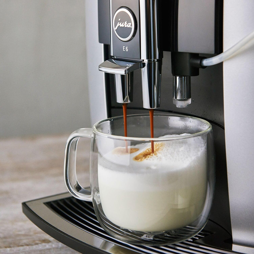 Jura E6 Automatic Coffee Machine, Platinum
