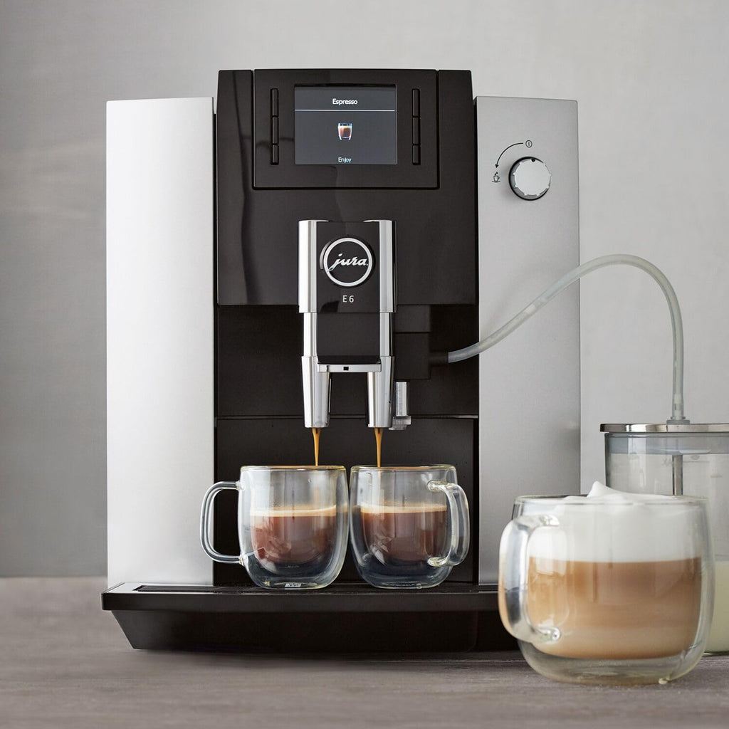 Jura E6 Automatic Coffee Machine, Platinum