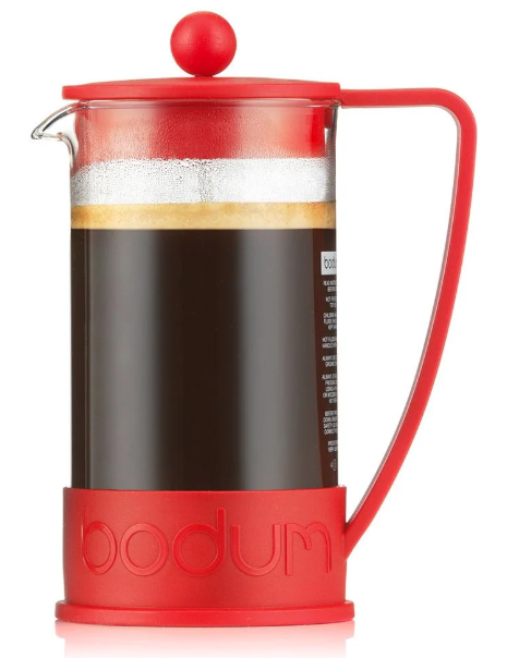 French Press coffee maker, 8 cup, 1.0 l, 34 oz Red colour